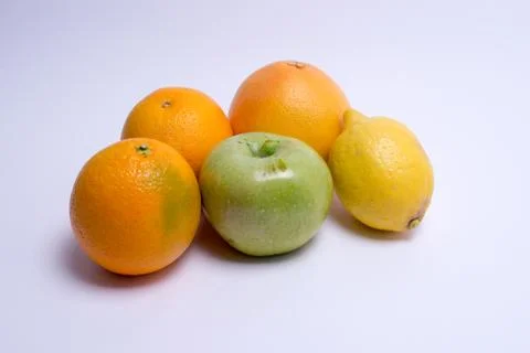 Fruits isolated on a white background. Stock Photos