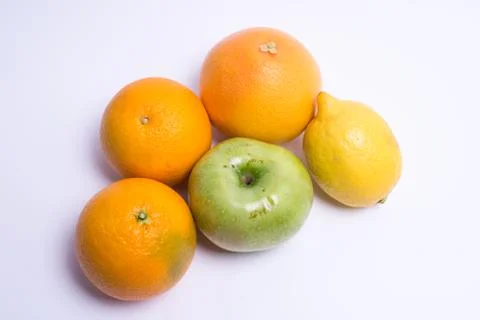 Fruits isolated on a white background. Stock Photos