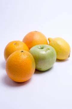 Fruits isolated on a white background. Stock Photos