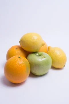 Fruits isolated on a white background. Stock Photos