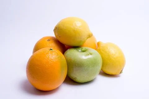 Fruits isolated on a white background. Stock Photos