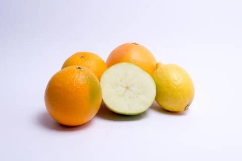 Fruits isolated on a white background. Stock Photos