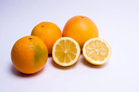 Fruits isolated on a white background. Stock Photos