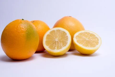 Fruits isolated on a white background. Stock Photos