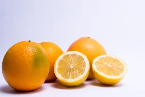 Fruits isolated on a white background. Stock Photos