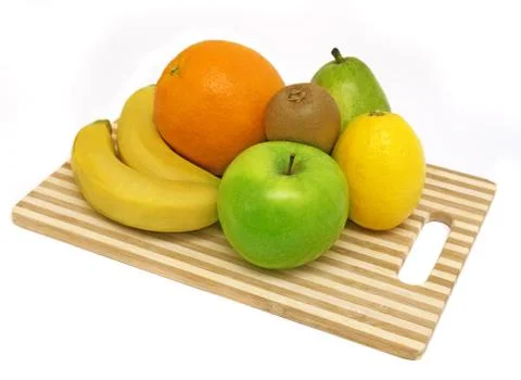 Fruits isolated on white Stock Photos