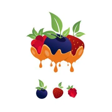 Fruits logo, illustration, vector Stock Illustration