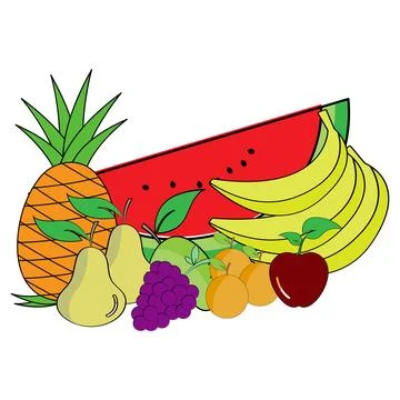 Fruits logo vector illustration Stock Illustration
