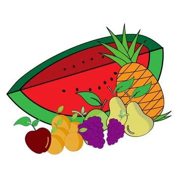 Fruits logo vector illustration Stock Illustration