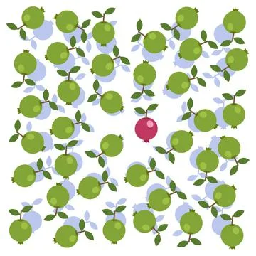 Fruits lying on the ground Stock Illustration