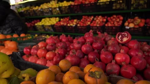 Fruits on the market Video stock 220485081