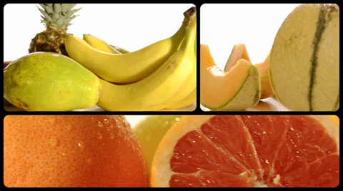 Fruits, montage 库存影片 33721237