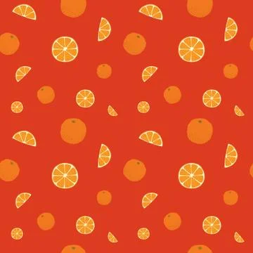 Fruits oranges seamless patterns Stock Illustration
