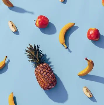 Fruits pattern 3d visualization texture background Stock Illustration