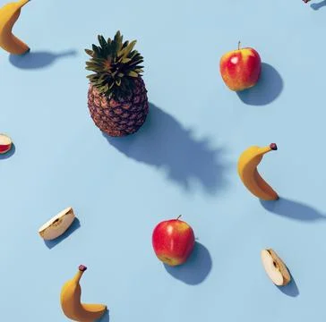 Fruits pattern 3d visualization texture background Stock Illustration