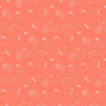 Fruits pattern hand draw Stock Illustration