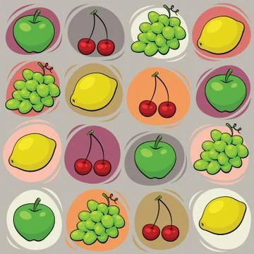 Fruits pattern Stock Illustration