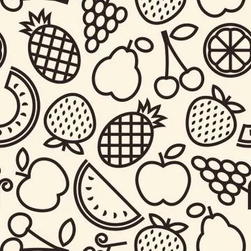 Fruits pattern Stock Illustration