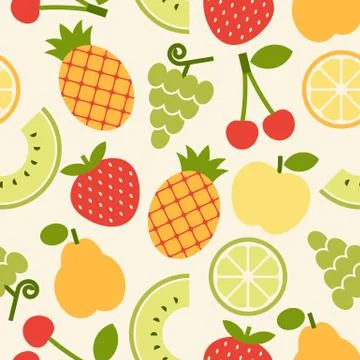 Fruits pattern Stock Illustration
