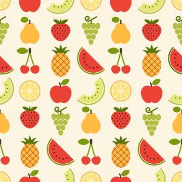 Fruits pattern Stock Illustration