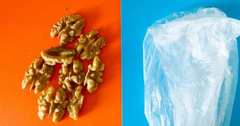 Fruits in plastic. Stock Footage 120537446