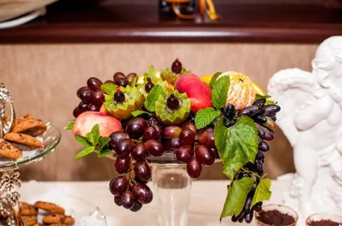 Fruits on the plate Stock Photos