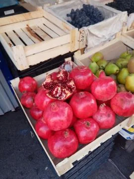 Fruits of pomegranate. Stock Photos