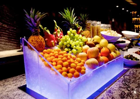 Fruits in restaurant buffet Foto stock