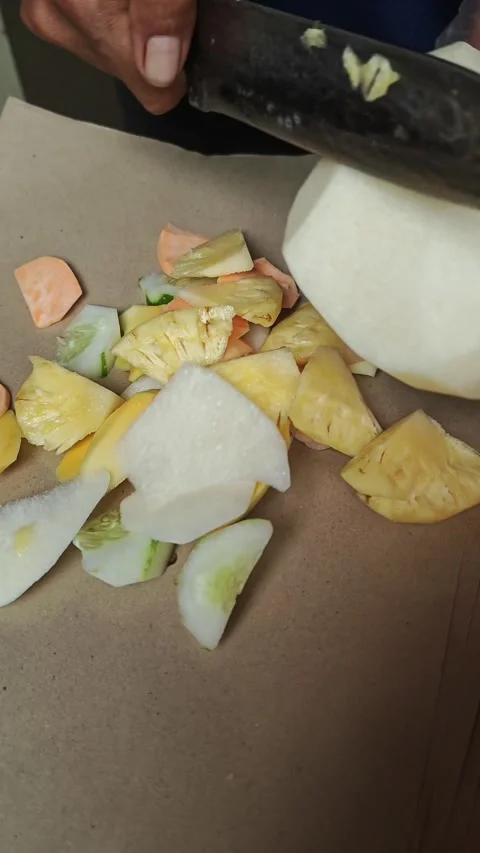 Fruits salad preparation Stock Footage 286918469