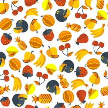 Fruits seamless pattern Stock Illustration