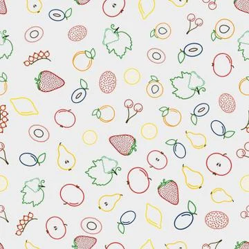 Fruits seamless pattern Stock Illustration