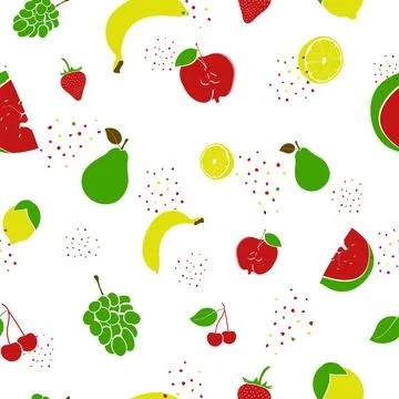 Fruits seamless pattern. Stock Illustration