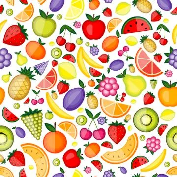 Fruits seamless pattern for your design 스톡 일러스트
