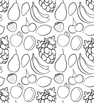 Fruits seamless patterns Ilustración de archivo