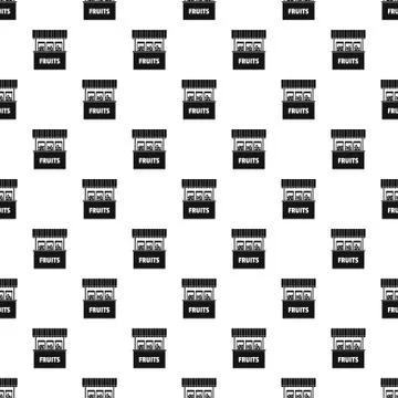 Fruits selling pattern seamless Stock Illustration