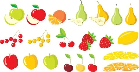 Fruits. set. Stock Illustration