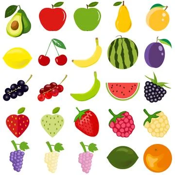 Fruits set イラスト素材