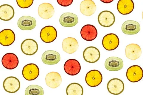 Fruits slices pattern Stock Photos