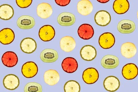 Fruits slices pattern Stock Photos