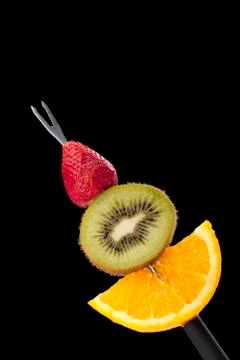 Fruits on the stick Stock Photos