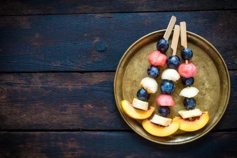 Fruits on the stick Foto stock