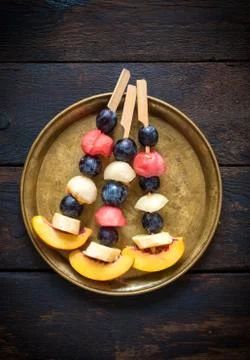 Fruits on the stick Foto stock