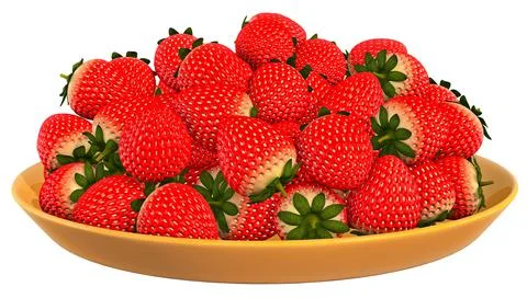Fruits Strawberry Ripe 3D Rendering Stock Illustration