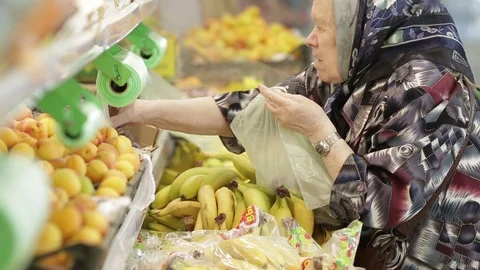 Fruits in Supermarket Stock Footage 96354028