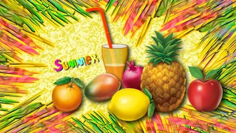 Fruits on the table Stock Footage 135230066