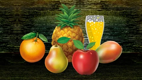 Fruits on the table Stock Footage 135236613