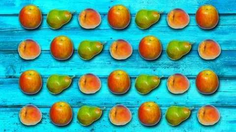 Fruits on the table Stock Footage 135236717