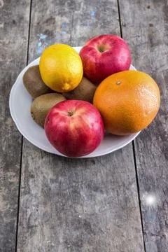 Fruits on table Foto stock