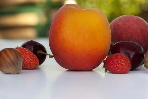 Fruits on a table Stock Photos