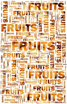 Fruits text with oranges Stock Photos